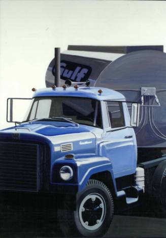 Robert Cottingham
American, born 1935
Gulf Truck, 1967
Oil on canvas, 72 x 52 3/4 in.
The H…