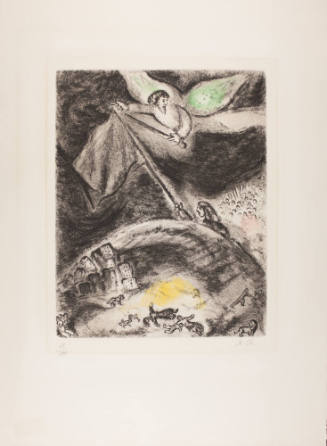Marc Chagall (French, b. Belarus, 1887 - 1985) Oracle Over Babylon, 1930-1939 hand-colored etch…