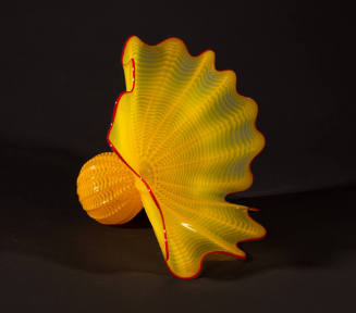 Dale Chihuly (American, b. 1941), Buttercup Yellow Persian with Blood Red Lip Wrap, undated, gl…
