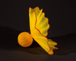 Dale Chihuly (American, b. 1941), Buttercup Yellow Persian with Blood Red Lip Wrap, undated, gl…