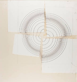 Bridget Riley (British, born 1931), Study for Broken Circle, 1963, Ink and graphite on collage …