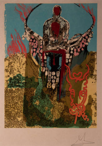 Salvador Dali (Spanish, 1904 – 1989), The Bullfighter (Golden Calf), 1980, Lithograph, 29 3/8 ×…