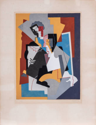 Albert Gleizes (French, 1881-1953), Composition avec Deux Figures Planes, ca. 1927, Color pocho…