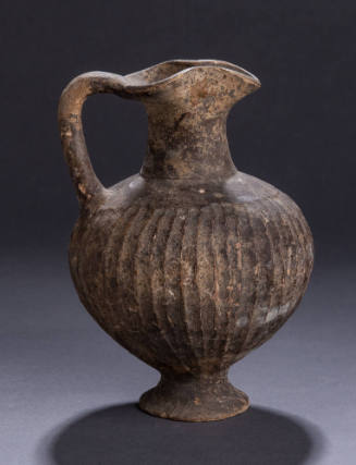Artist Unknown, Cypriot, Oinochoe, 1050-750 B.C.E., Earthenware, black slip, 6 1/4 x 4 1/2 x 4 …