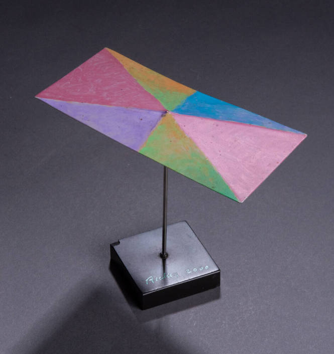 George Rickey (American, 1907 – 2002), Kinetic Sculpture X, 2000, Polychromed stainless steel a…