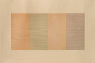 Sol LeWitt, American, 1928-2007, "Four Part Drawing Using Three Colors," 1970, colored ink on p…