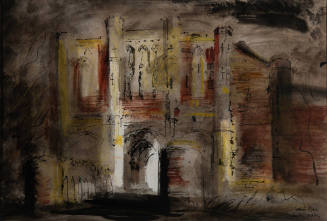 John Piper (British, 1903 – 1992), Thornton Abbey Gateway, n.d., Watercolor, ink, gouache, past…
