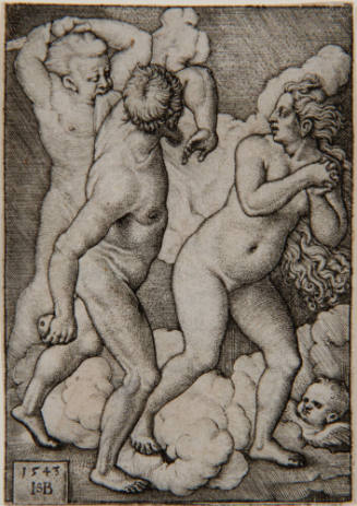 Sebald Beham (German, 1500-1550), The Expulsion from Paradise, 1543, Engraving on laid paper, 3…