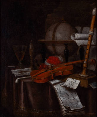 Edwaert Collier (Dutch, 1640 – 1707), Vanitas Still Life, 1684, Oil on canvas, 14 1/8 × 11 7/8 …