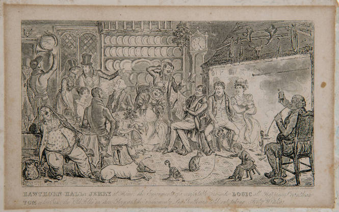 Isaac Robert Cruikshank (English, 1789 – 1856), Hawthorn Hall: Jerry at Home; the Enjoyments of…