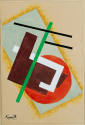 Lajos Kassak (Hungarian, 1887 – 1967), Bildarchitektur Composition #6, ca. 1924, Watercolor and…