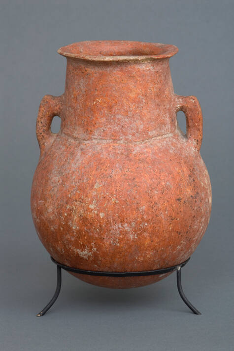 Artist Unknown, Cypriot, Amphora, 3000-2000 B.C.E., Earthenware, red slip, 8 1/4 x 6 x 6 in., T…