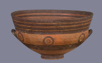 Artist Unknown, Cypriot, Skyphos, 8th  – 6th Century B.C.E., Earthenware with incised and slip …