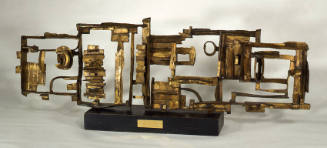 Dorothy Dehner (American 1901 - 1994),  "Low Landscape, Sideways, 1962, bronze, painted wood, 1…