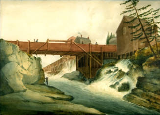 Attributed to William Guy Wall, American, 1792 - 1864, Glens Falls and Factory View from the Ea…
