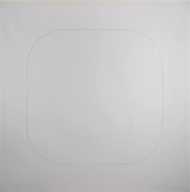 Ellsworth Kelly, American, 1923-2015, "Untitled (Stele II)," 1973, graphite on paper, 42 x 42 i…