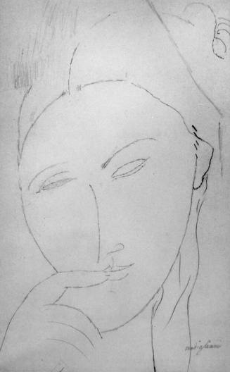 Amedeo Modigliani (Italian, 1884-1920), Head of a Woman, ca. 1910, graphite on paper, 16 5/8 x …