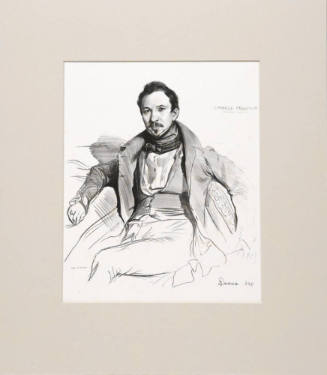Achille Devéria (French, 1800 – 1857), Portrait of Camille Roqueplan, Painter, 1829, Lithograph…