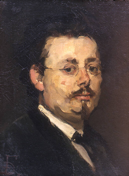 Frank Duvenek, American, 1848-1919, Munich Professor, ca. 1879, oil on canvas, The Hyde Collect…