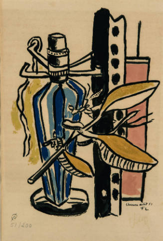 Fernand Léger (French, 1881 – 1955), La Bouteille Bleue, 1951, Serigraph (silk screen), 12 5/8 …