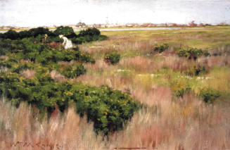 William Merritt Chase, American (1849-1916), "Landscape, near Coney Island", ca. 1886, Oil on p…