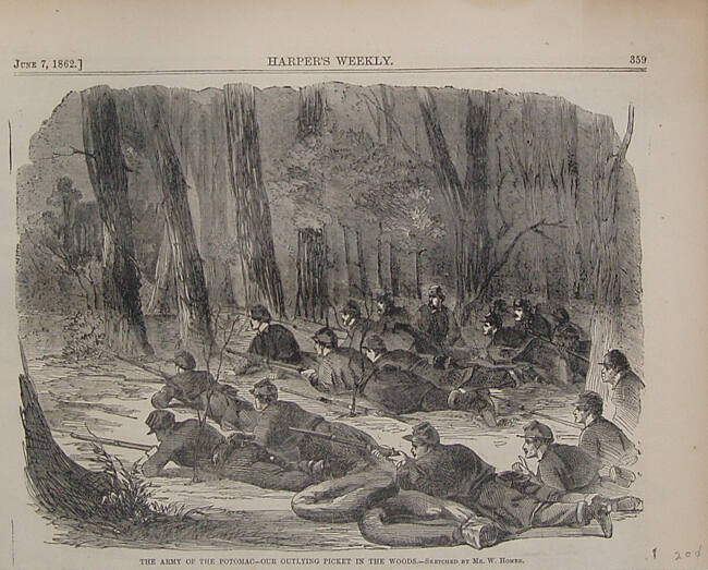 The Army of the Potomac- Our Outlying Picket in the Woods
