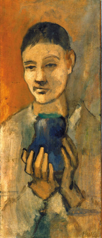 Pablo Picasso  (Spanish, active in France, 1881 – 1973), "Boy Holding a Blue Vase", 1905, oil o…