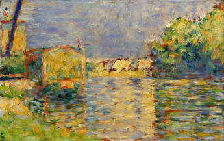 Georges Seurat (French, 1859-1891), Banks of the Seine near Courbevoie, ca. 1883, oil on panel,…