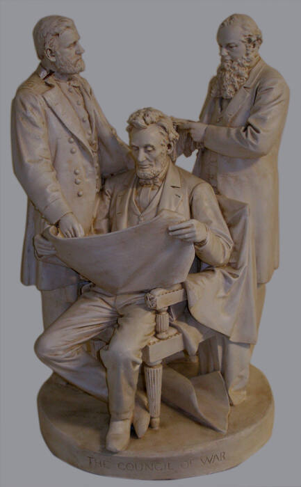 Council of War  (type B) Cleaning Glasses on side of Lincoln