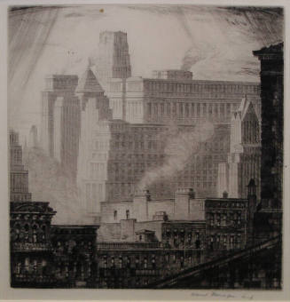 Albert E. Flanagan (American, 1886 - 1969), Morning Light, 1934, etching 12 3/8 x 10 3/8 in. Th…