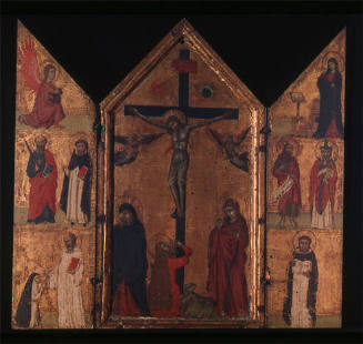 Master of Monte Oliveto, (Italian, active ca. 1305 - 1330) Crucifixion Triptych, ca. 1325, temp…