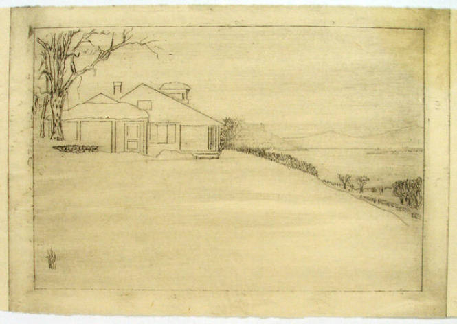 Lake George House in Winter- Viewed on the Left
