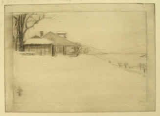 Lake George House in Winter- Viewed on the Left