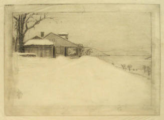 Lake George House in Winter- Viewed on the Left