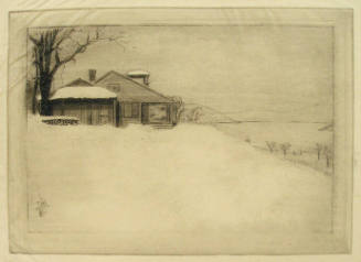 Lake George House in Winter- Viewed on the Left