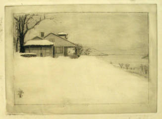 Lake George House in Winter- Viewed on the Left