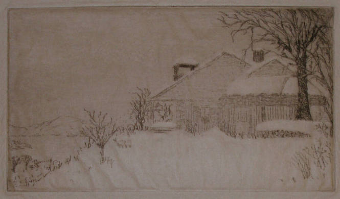 Lake George House in Winter- Miniature