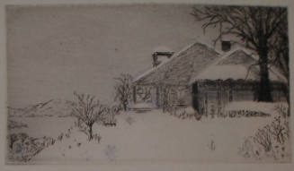 Lake George House in Winter- Miniature