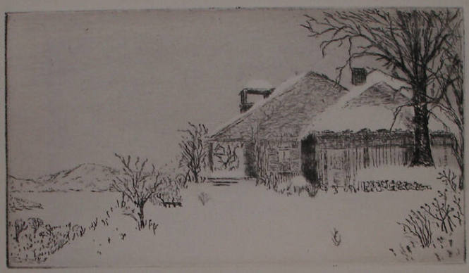 Lake George House in Winter- Miniature