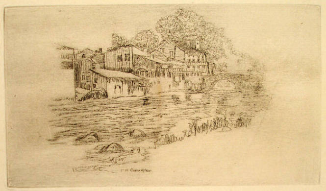 Houses Near Stream