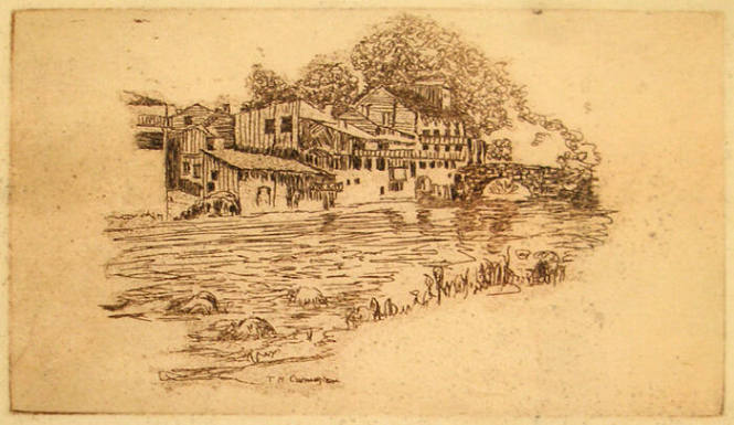 Houses Near Stream