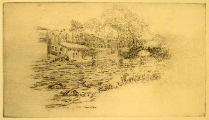 Houses Near Stream