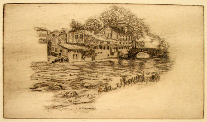 Houses Near Stream